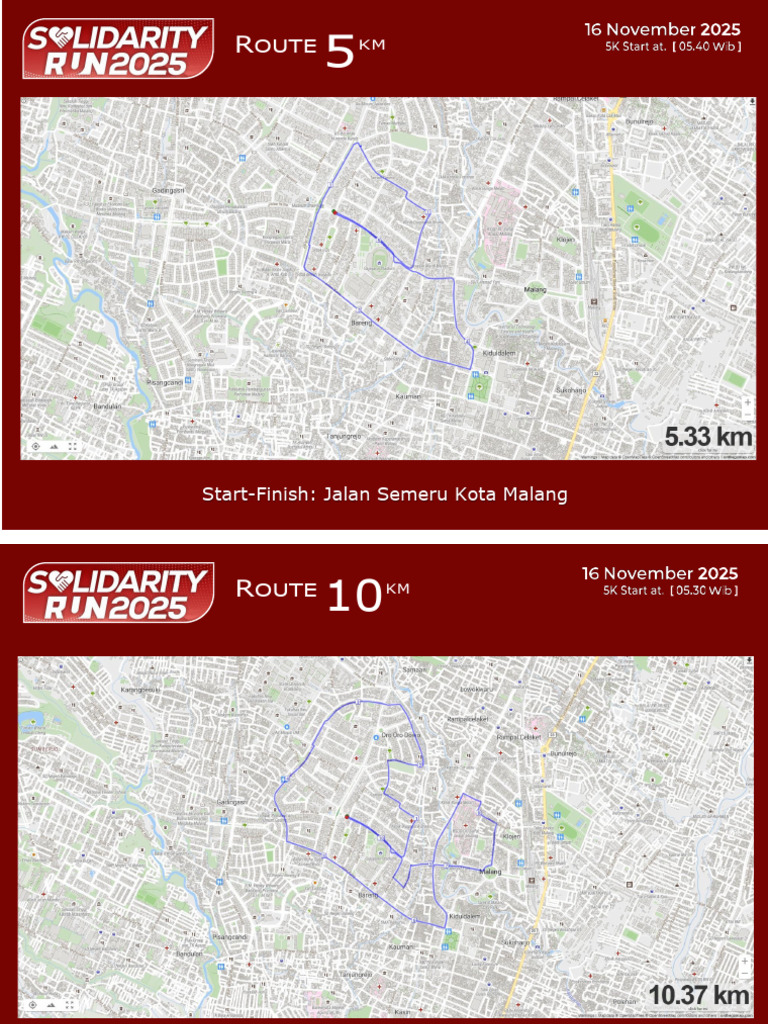Route - Rundown Solidarity Run 2025 Fixed | PDF