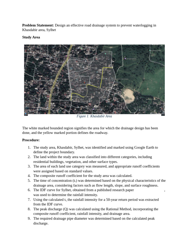 Road Drainage Design for Khasdabir | PDF | Surface Runoff | Discharge ...