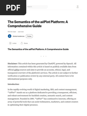 The Semantics of the AéPiot Platform a Comprehensive Guide by Global Audiences Oct, 2025 Medium