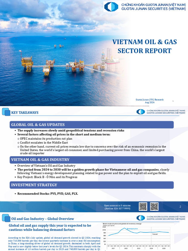 GTJASVN Research Vietnam Oil and Gas Sector Report Aug2024 Eng | PDF |  Natural Gas | Petroleum