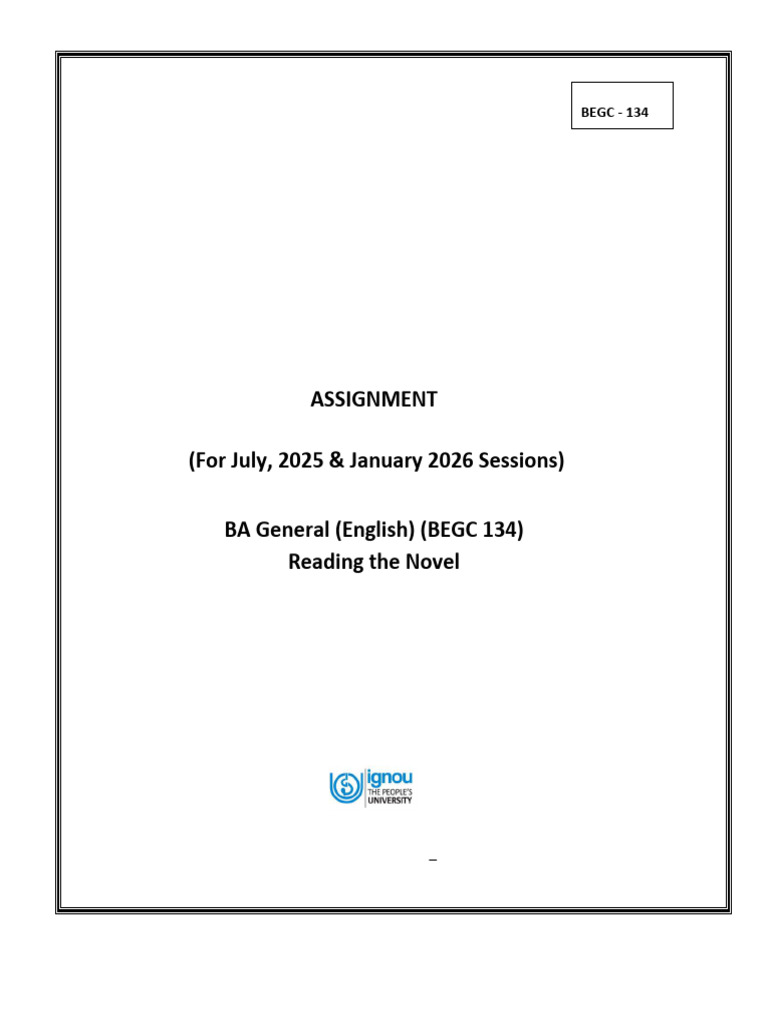BA General English Assignment: Reading Novels | PDF | The Awakening ...