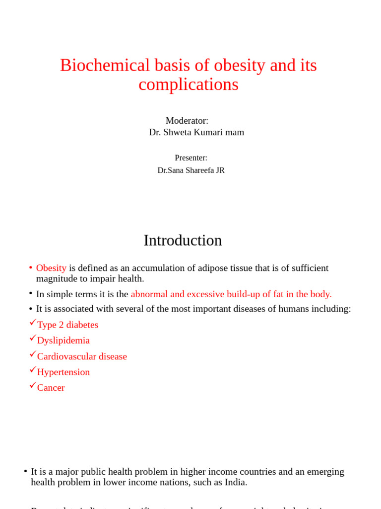Biochemical Causes of Obesity Explained | PDF | Obesity | Body Mass Index