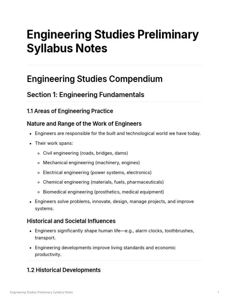 Engineering Studies Syllabus Overview | PDF | Brake | Heat Treating