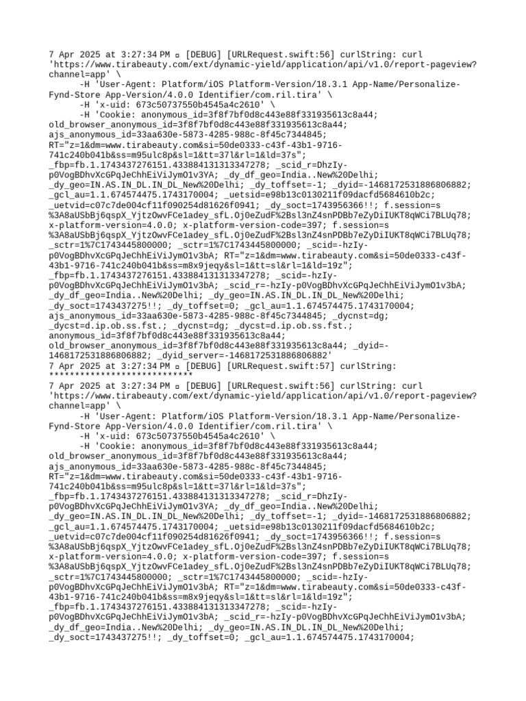 Tira Beauty API Pageview Report | PDF | Software