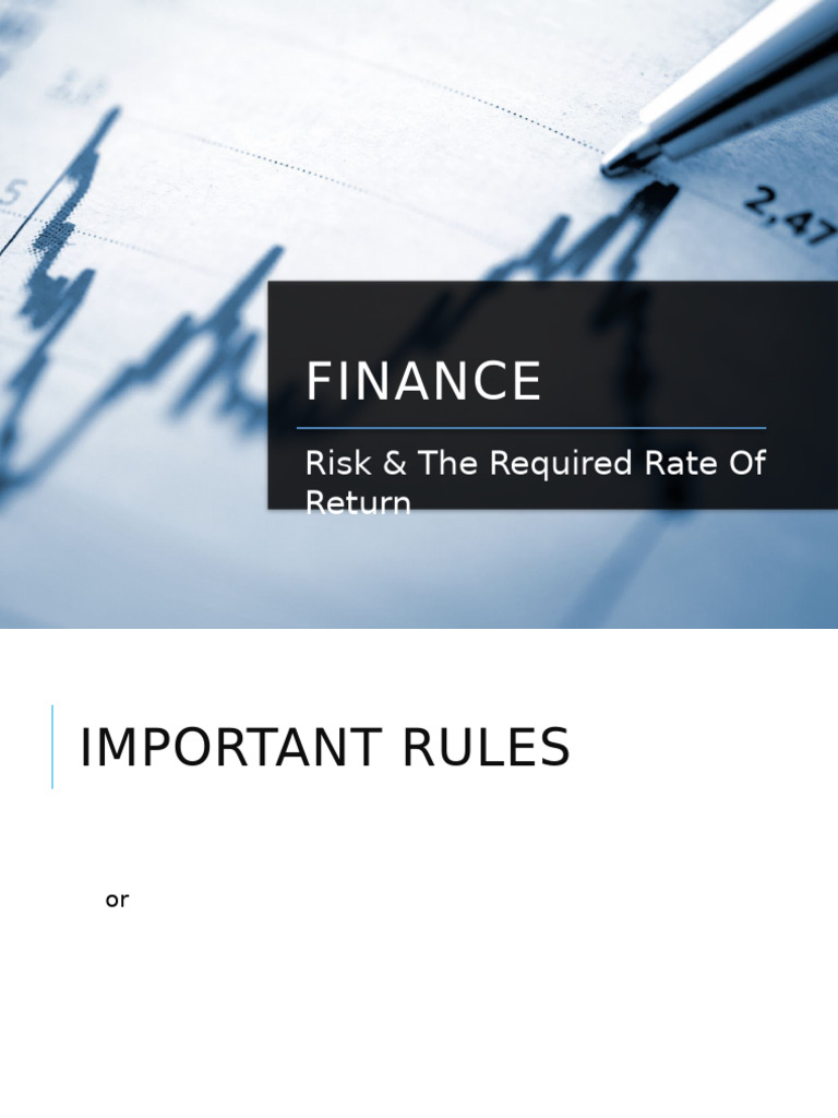 Financial Management Risk and Return Part One | PDF | Beta (Finance ...