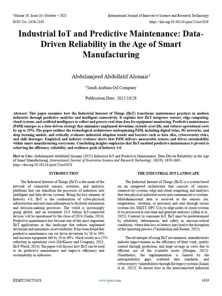 IIoT and Predictive Maintenance Insights | PDF | Internet Of Things ...