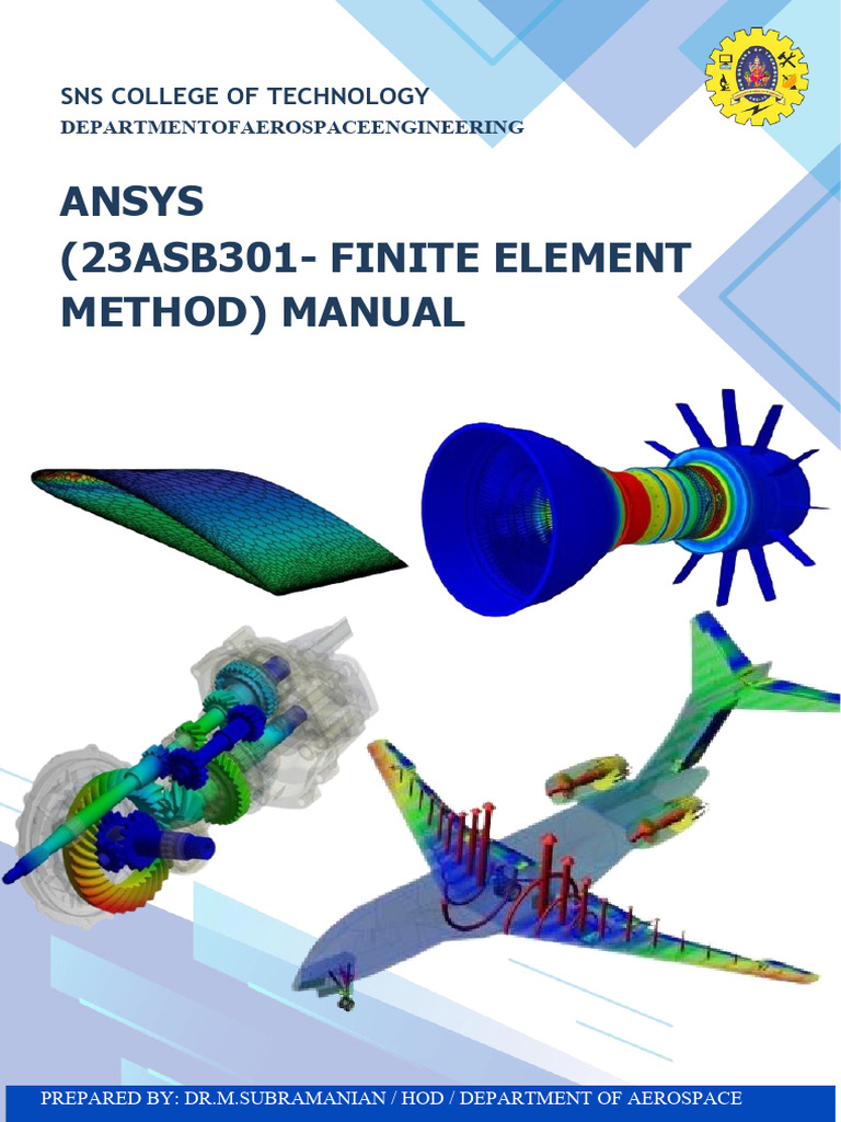 ANSYS Finite Element Method Manual | PDF | Bending | Young's Modulus