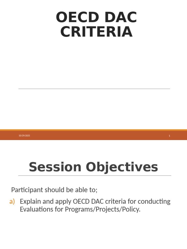 OECD DAC Criteria for Evaluating Aid | PDF | Development Assistance ...