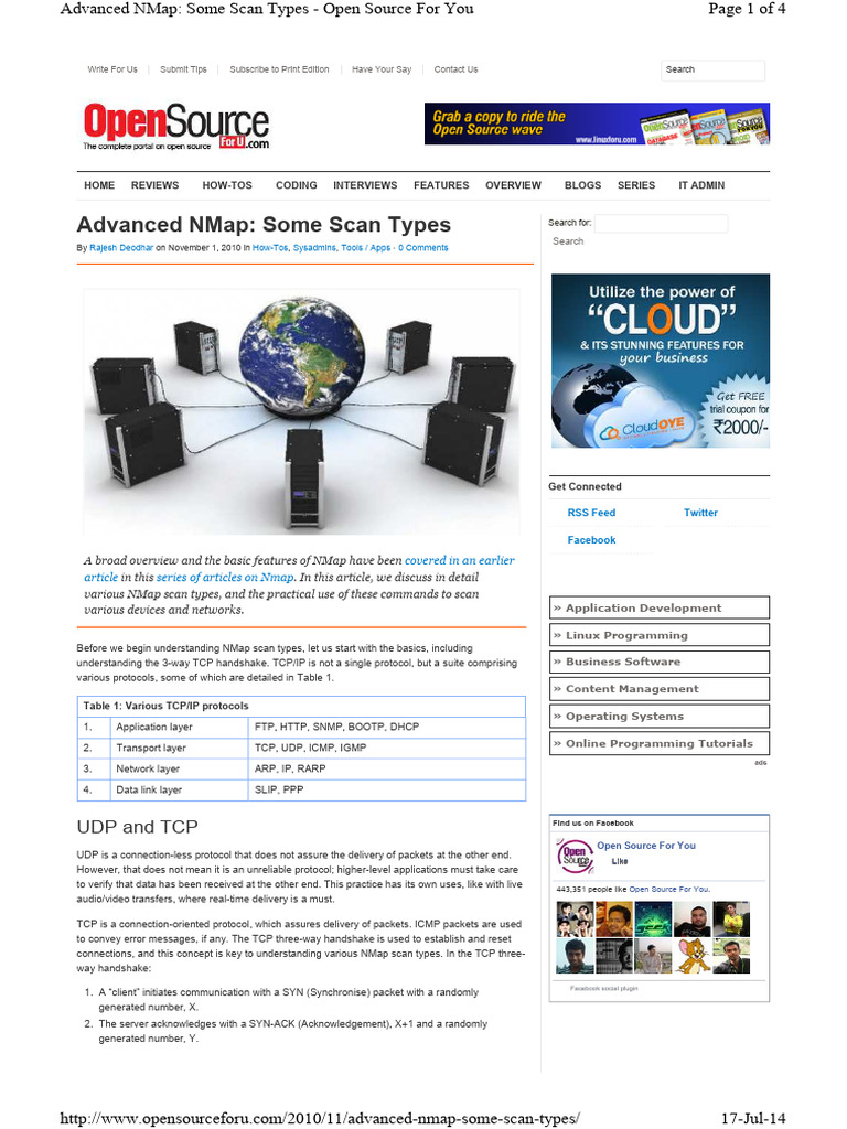 Advanced NMap - Some Scan Types | PDF | Transmission Control Protocol ...