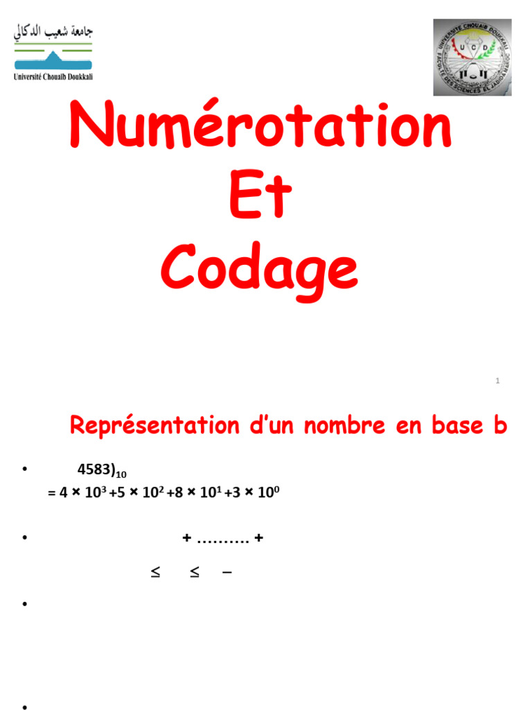 Bases numériques et représentation binaire | PDF | Décimal codé binaire ...
