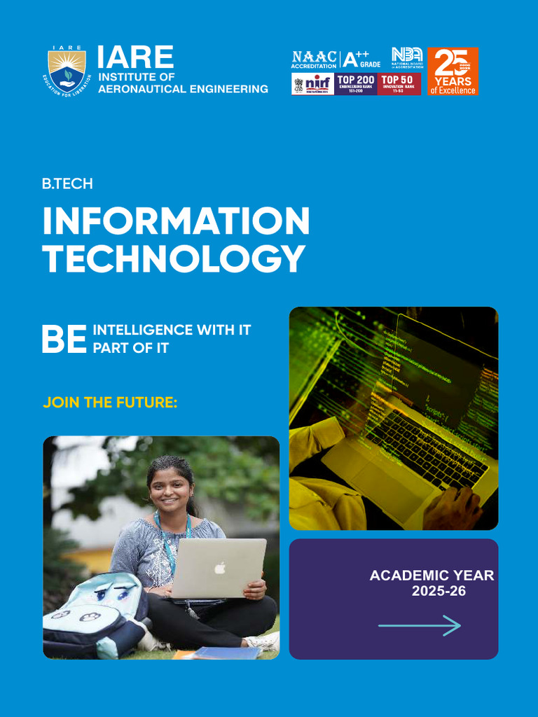B.Tech IT Handbook 2025-26 Overview | PDF | Machine Learning | Computer ...