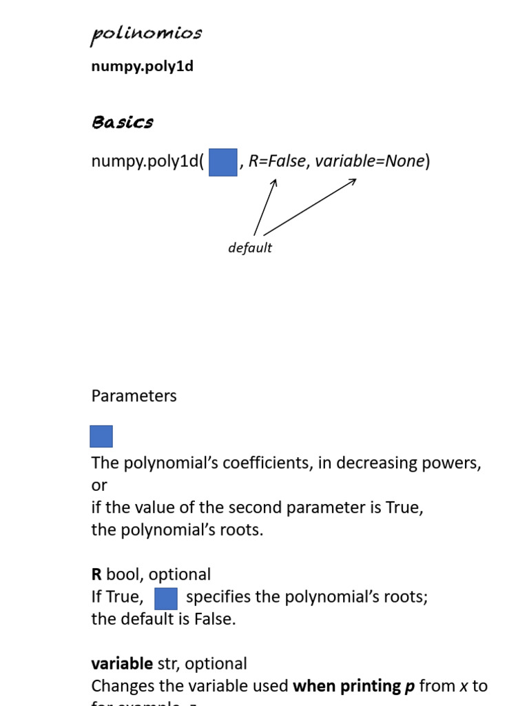 Notas Polinomios Numpy | PDF