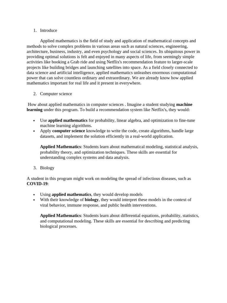 Applied Mathematics in Real-World Applications | PDF