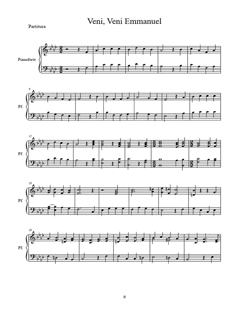 Partitura de Veni, Veni Emmanuel | PDF | Alphabet latin | Phonétique