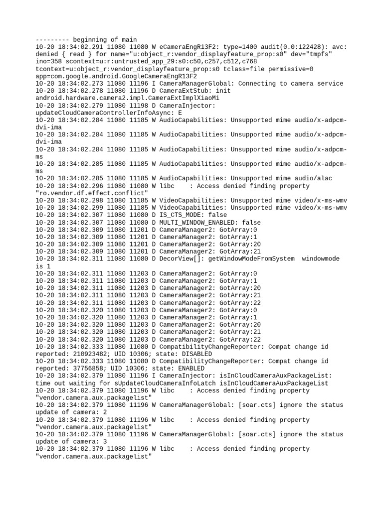 Camera and Audio Capabilities Log | PDF | Computing | Computer Programming