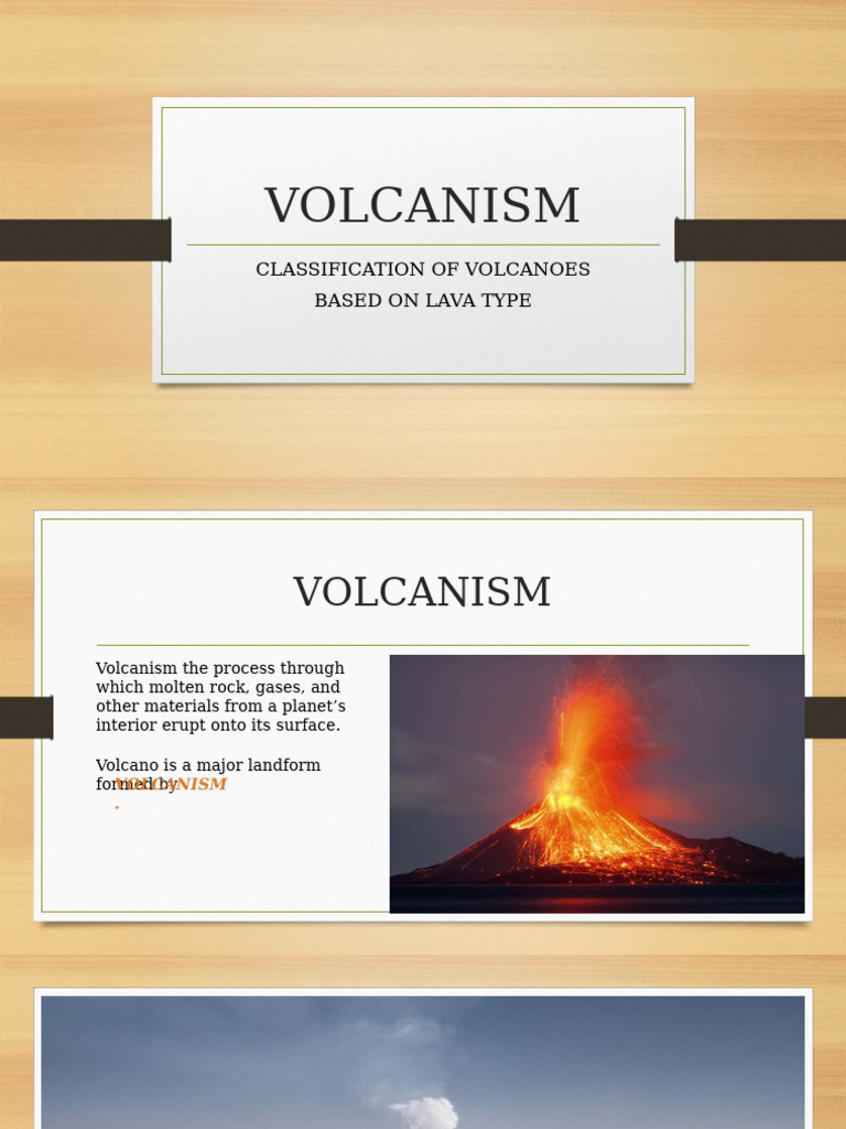 FRK Geo Classification of Volcanoes Based On Lava Type by An Idiotazeem ...