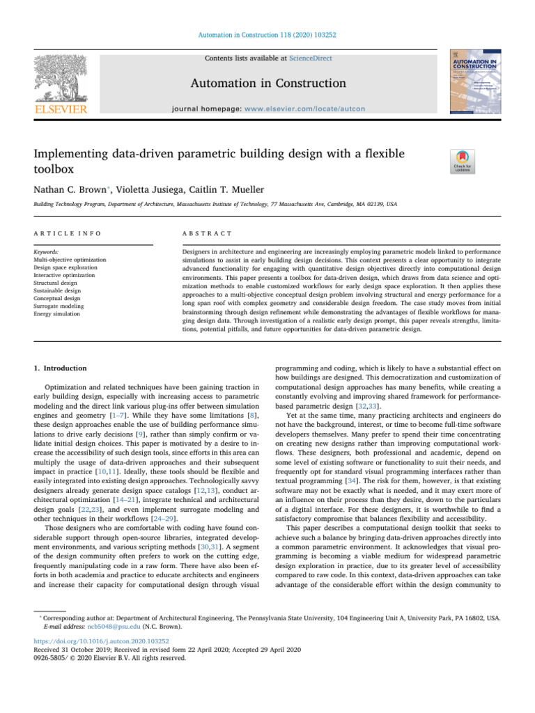 Implementing Data-Driven Parametric Building Design With A Flexible ...