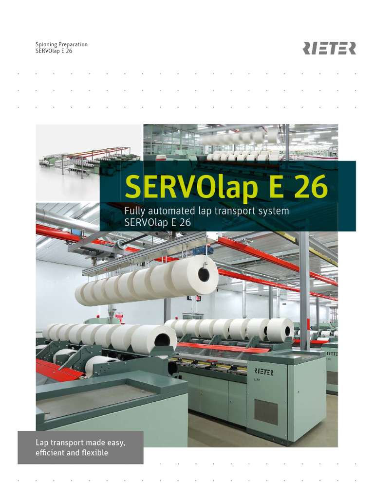 Rieter e 26 Servolap Brochure 3161 v22 94208 en | PDF | Secondary ...