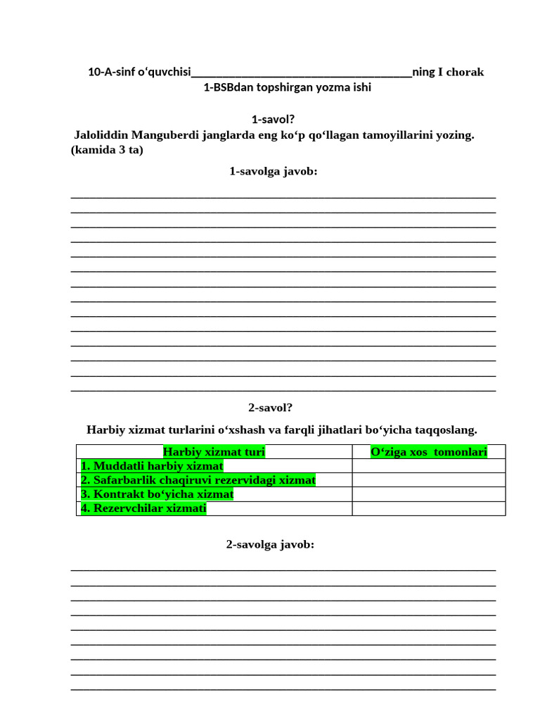 10 Sinf 1 BSB | PDF