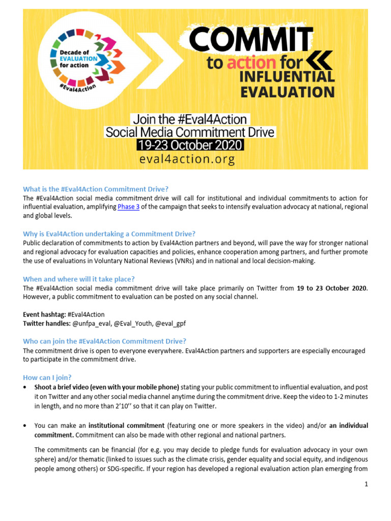 Join the #Eval4Action Commitment Drive | PDF