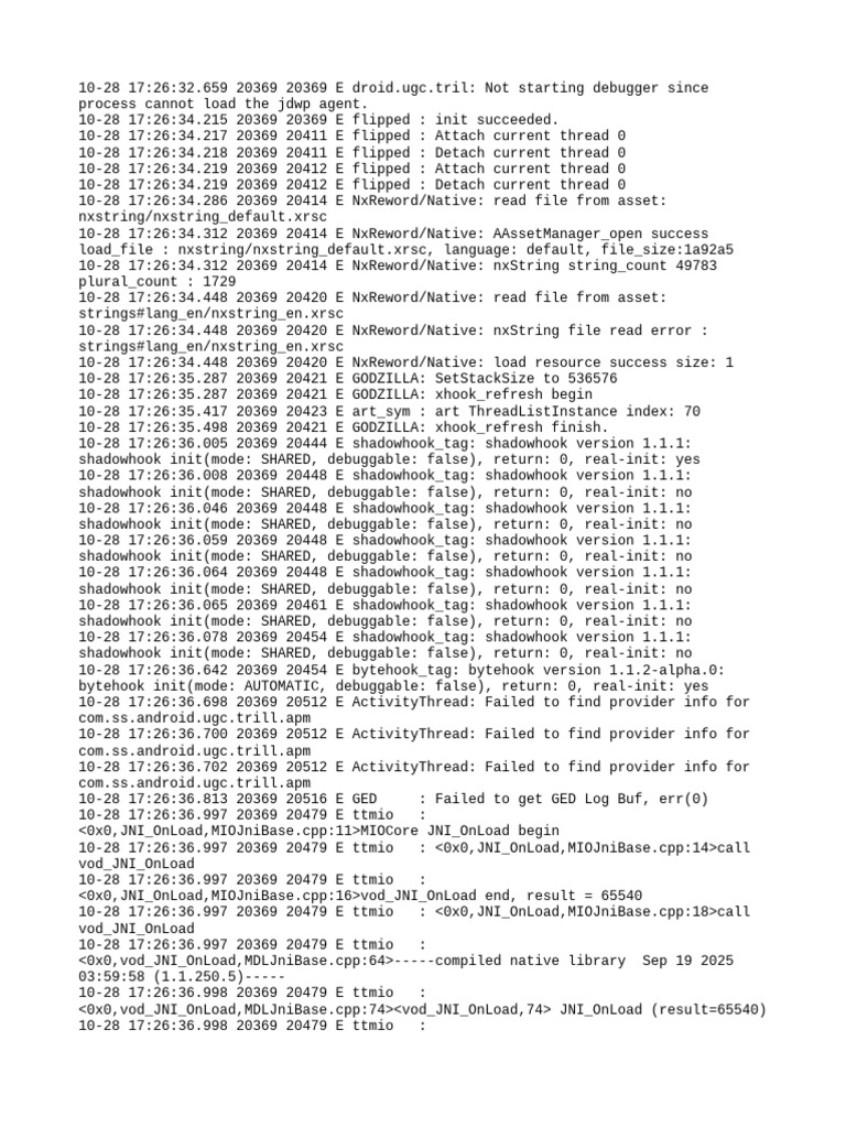 Debugging Errors in Android App Logs | PDF | Java (Programming Language ...