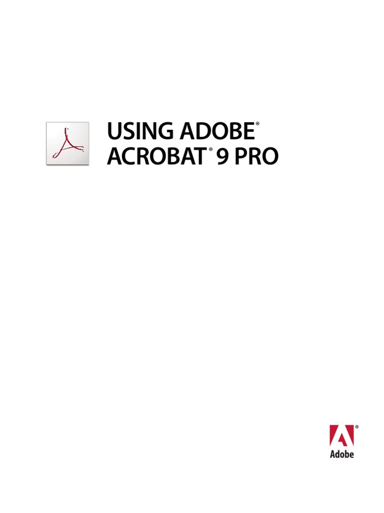 Acrobat Pro 9 0 Help PDF Portable Document Format Installation 
