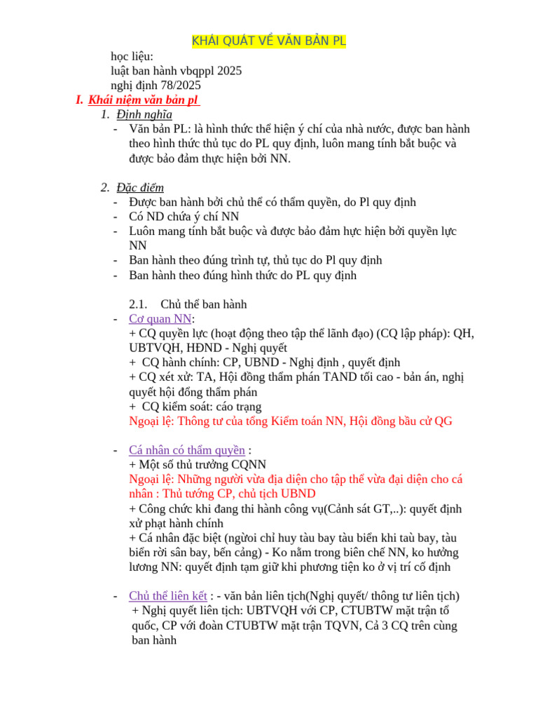 Xây Dựng VBPL | PDF