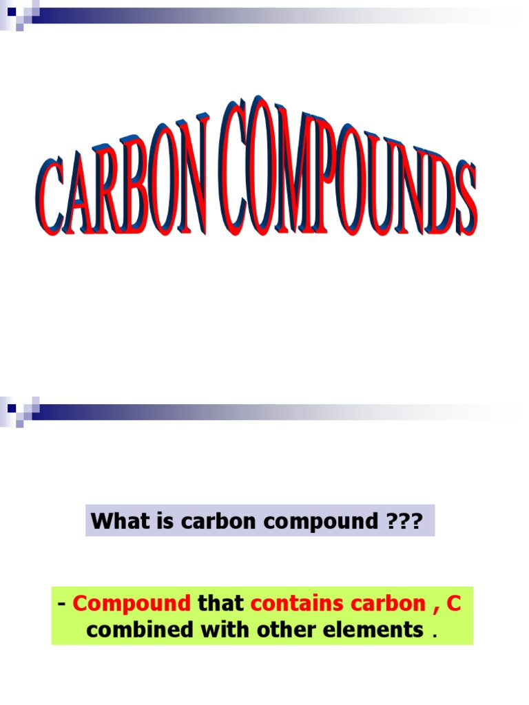 Carbon Compound Min  Fat  Alkane