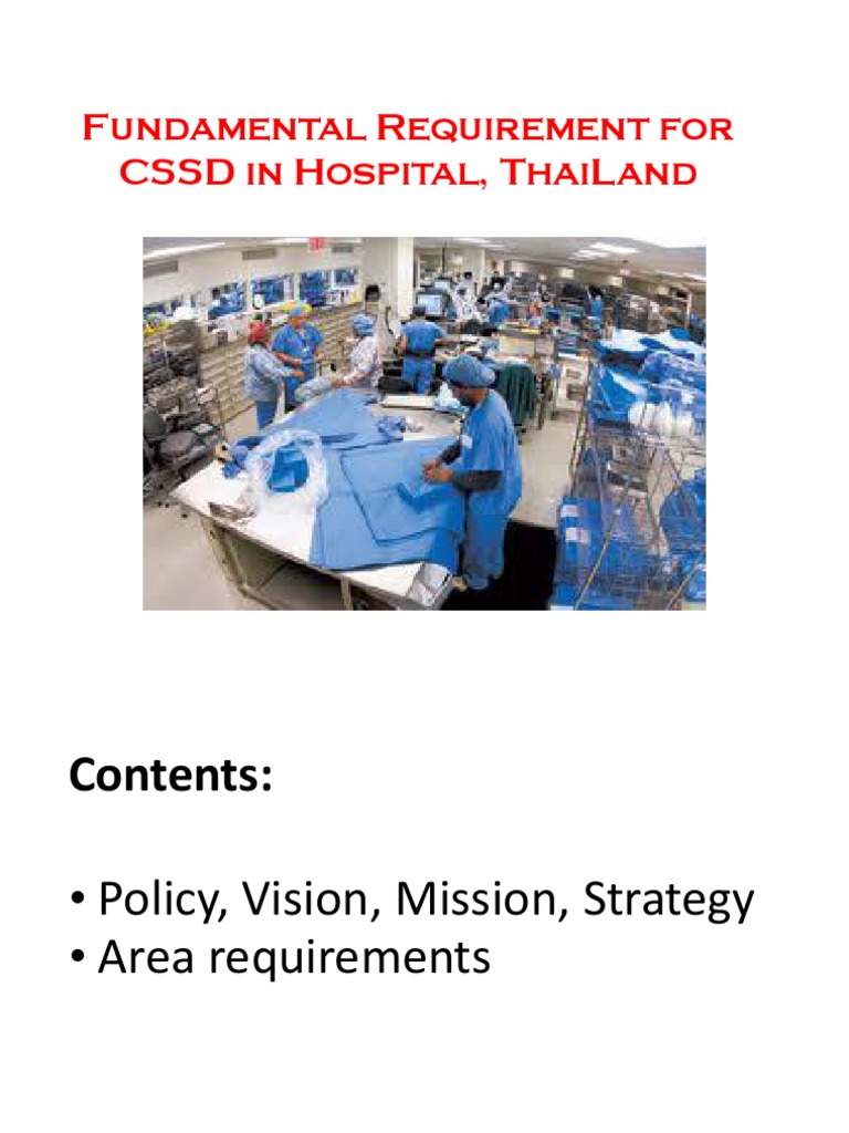 Fundamental Requirement For CSSD | PDF