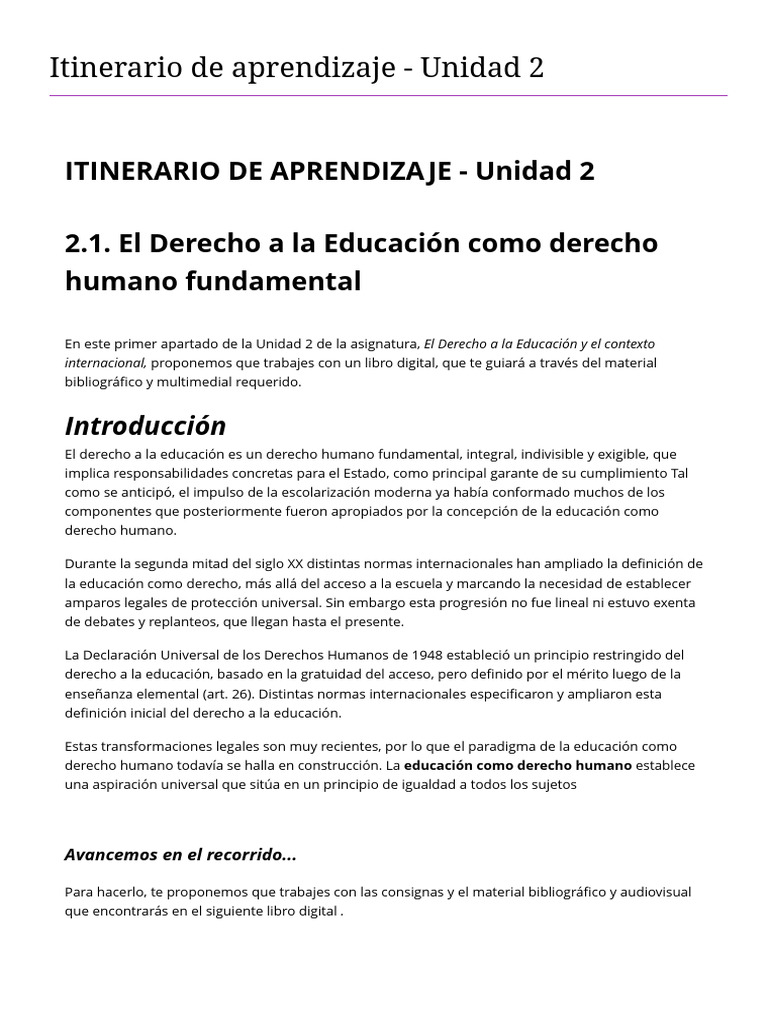 Derecho a la Educación y ODS 4 | PDF | Desarrollo sostenible | Derechos ...
