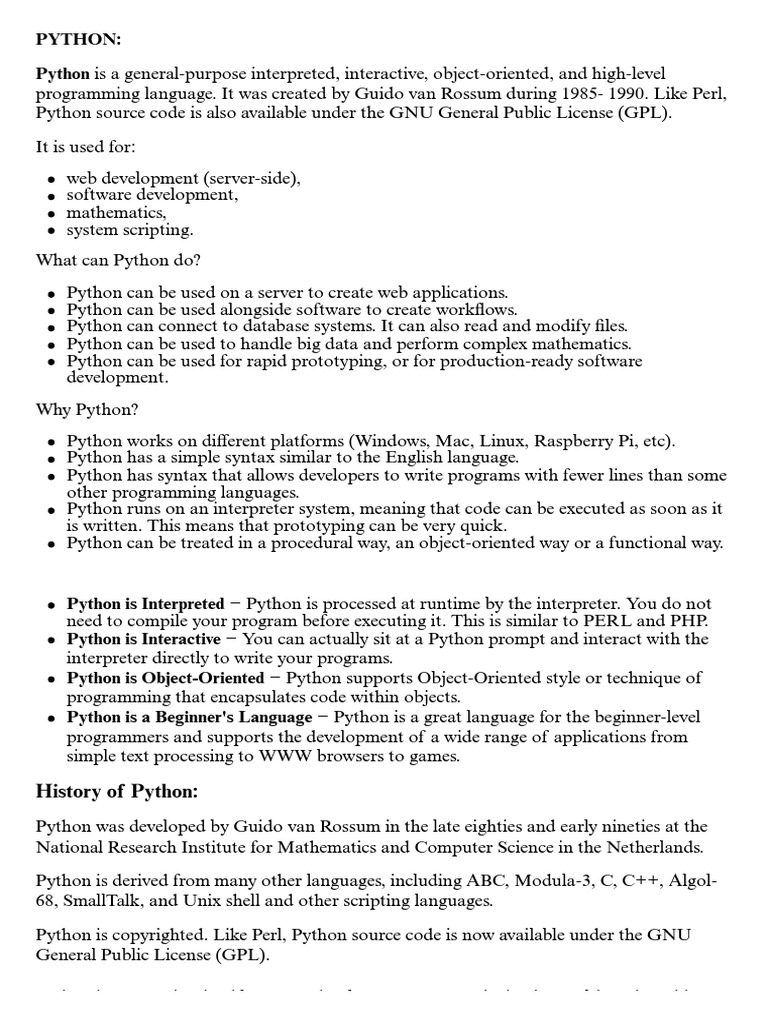 Introduction to Python Programming | PDF | Division (Mathematics ...