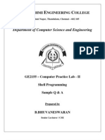 GE2155 Computer Practice Lab II Shell Programming