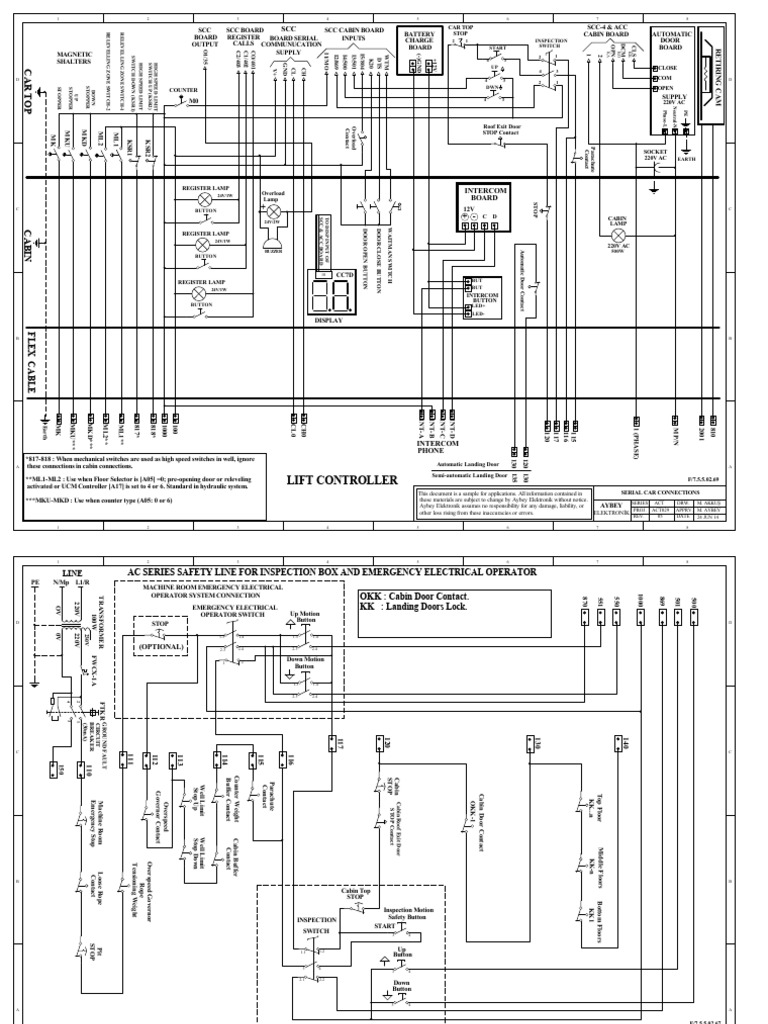 Lift Controller Wiring Diagram | PDF | Elevator | Electrical Engineering
