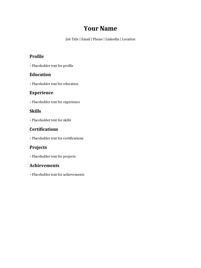 Modern CV Template | PDF
