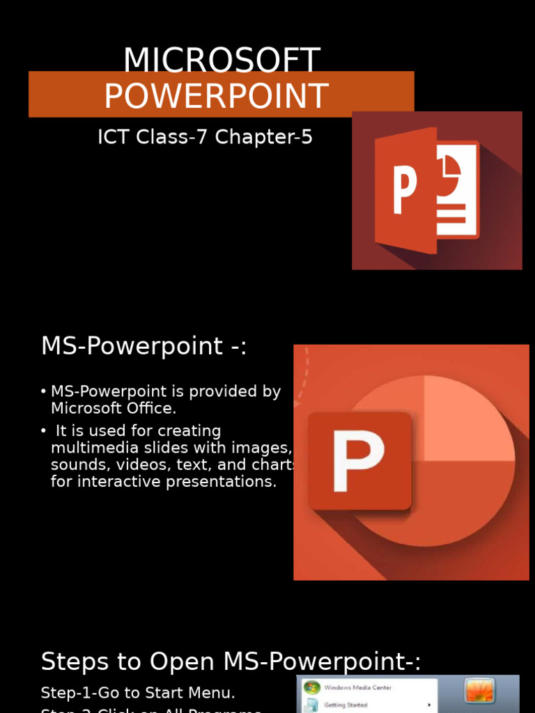 MS PowerPoint Guide for Class 7 | PDF