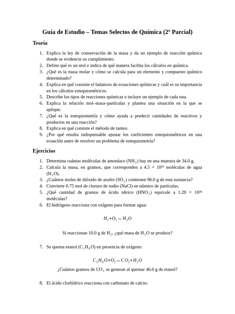 Guía de Estudio - TSQ | PDF