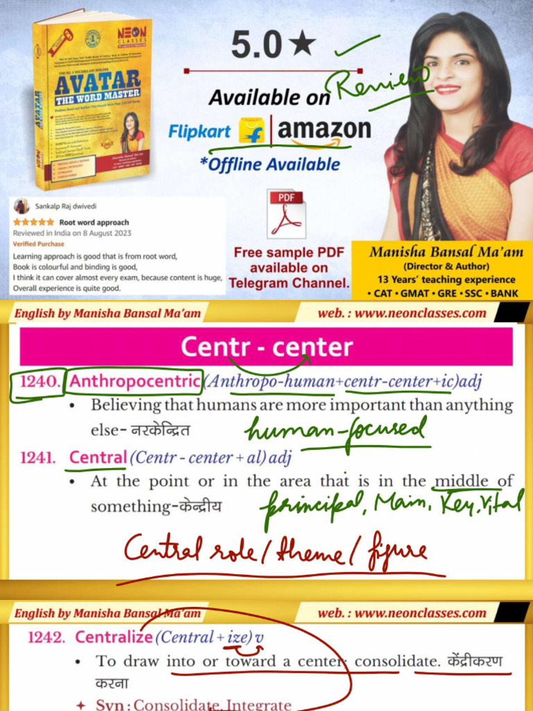 Vocab by Root Words Vocabulary For SSC CGL, CHSL, CPO & Other Exams | PDF