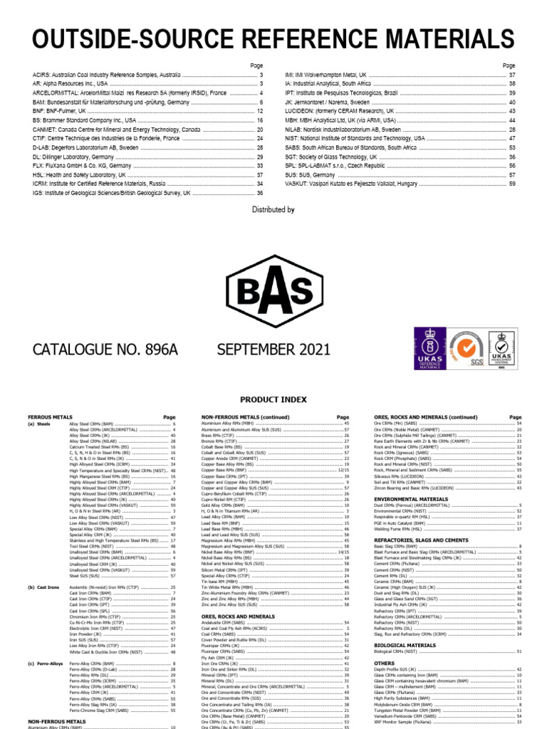 Outside Source Reference Materials List | PDF | Alloy | Iron