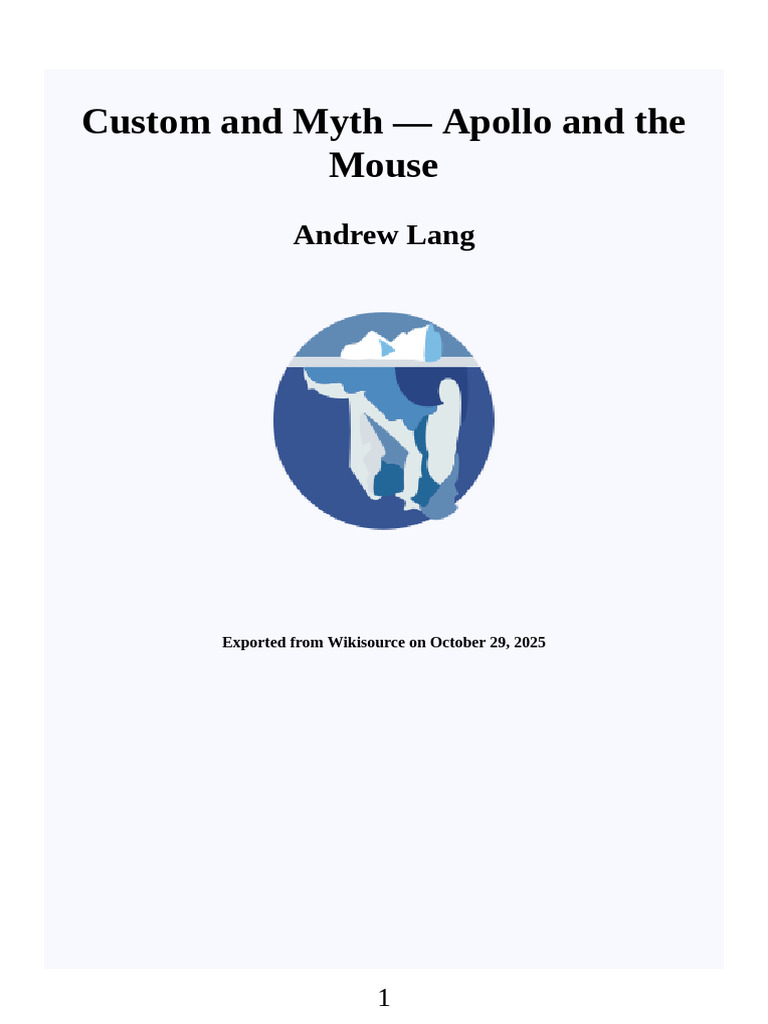 Apollo and the Sacred Mice | PDF | Apollo | Deities