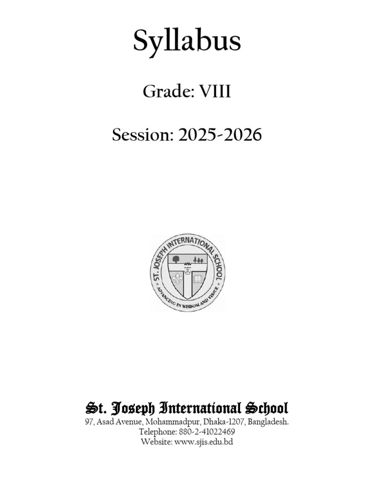 Grade VIII Syllabus for 2025-2026 | PDF | Chemistry | Chemical Compounds