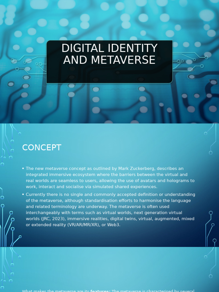 Digital Identity and Metaverse | PDF | Virtual Reality | Virtual World