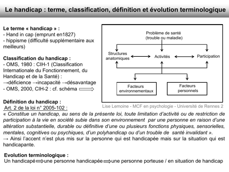 Définition et classification du handicap | PDF