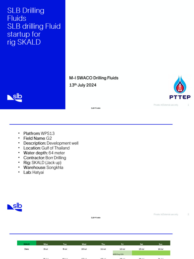 SLB Private Crew Change and Operations Plan | PDF