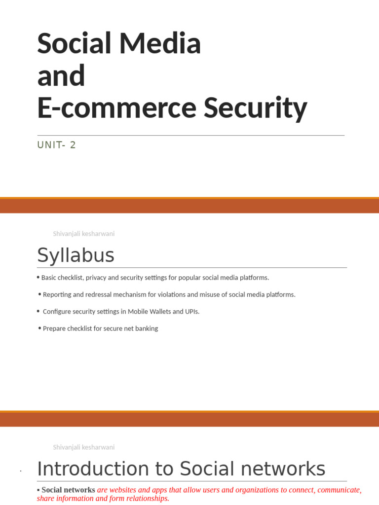 Social Media E-commerce Security Guide | PDF | Computer Security | Security