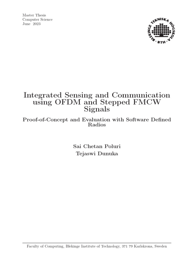 Integrated Sensing and Communication | PDF | Orthogonal Frequency ...