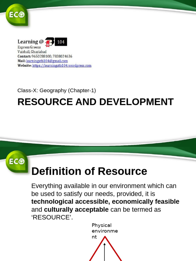 Resource and Development Chapter Ppt | PDF | Soil | Resource