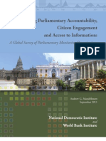 Governance Parliamentary Monitoring Organizations Survey September 2011