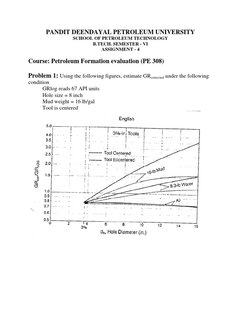Petroleum Formation Evaluation Assignment | PDF | Chemistry | Teaching ...