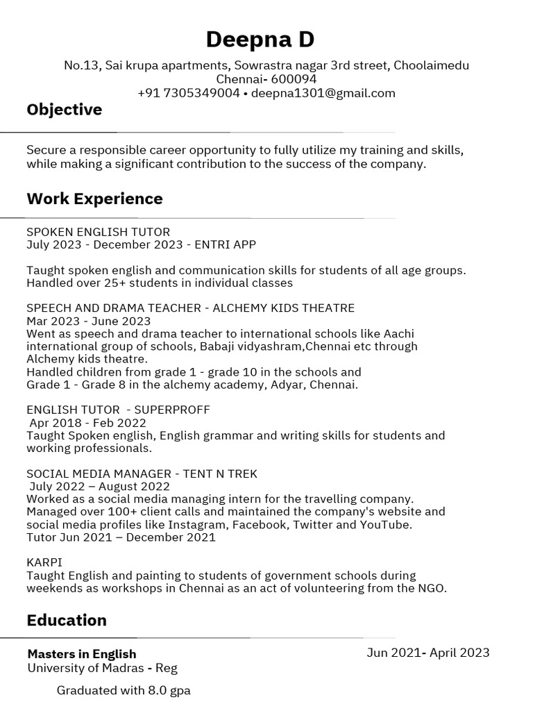 Cv | PDF