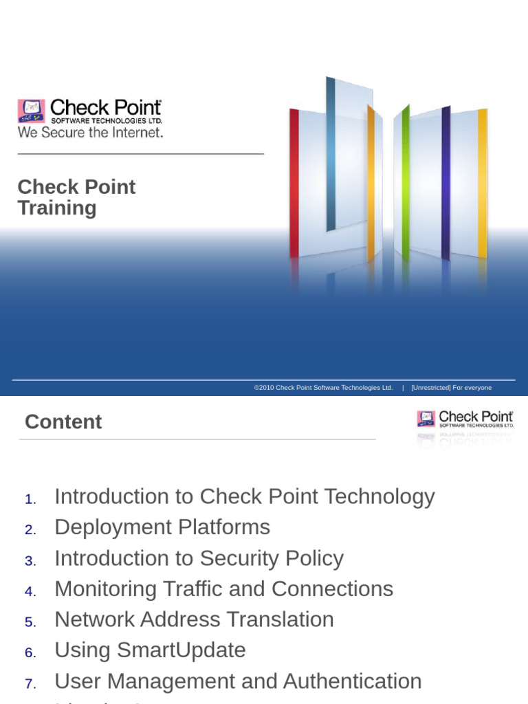 Check Point Security Technology Overview | PDF | Computer Network ...